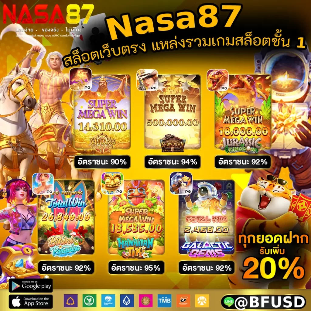 Nasa87 สล็อตเว็บไซต์ตรง แหล่งรวมเกมสล็อตอันดับ 1